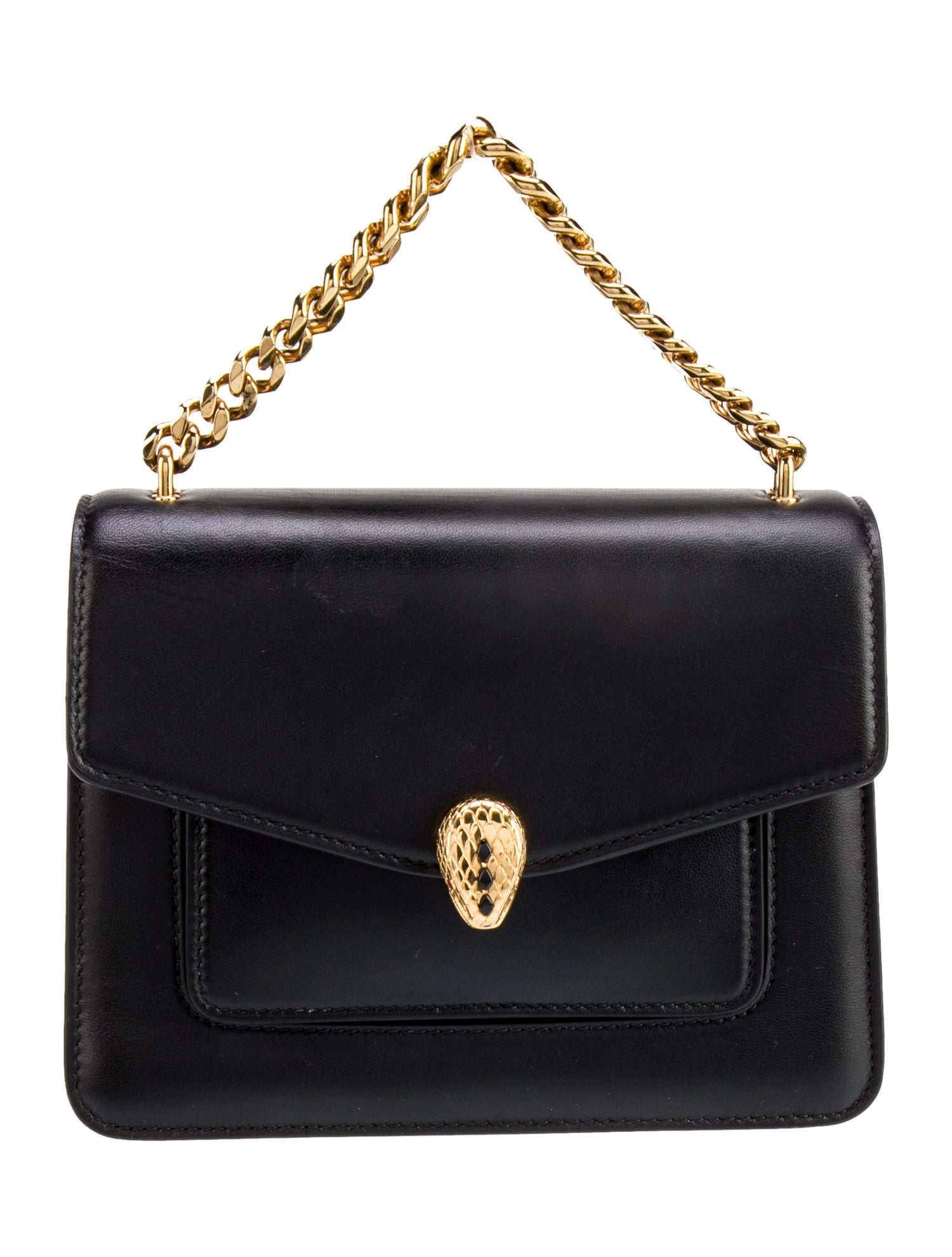 Bvlgari Leather Top Handle Bag